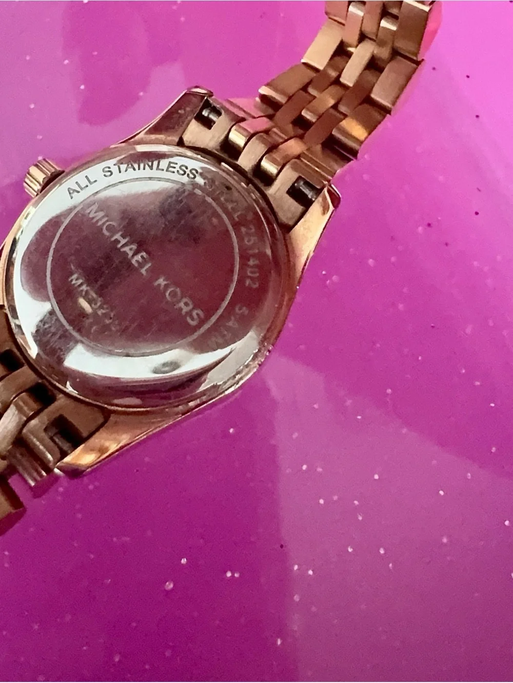 Michael Kors Gold Tone Women's Bracelet Watch with White Dial